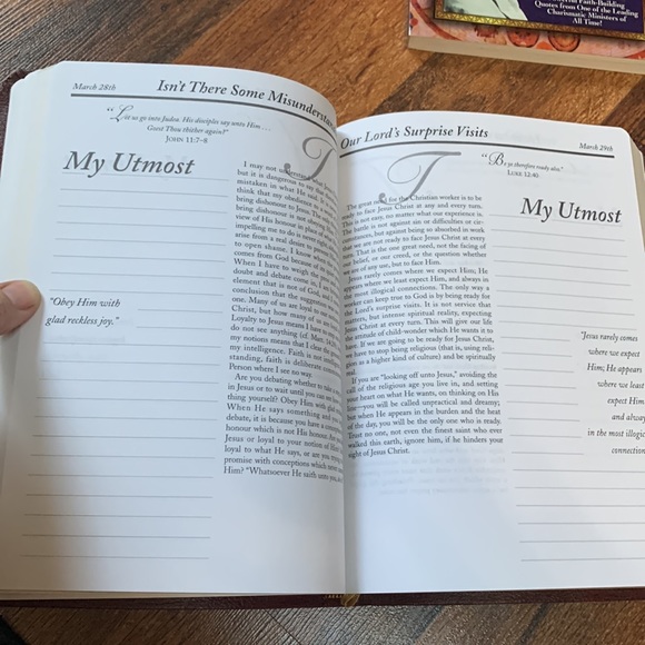 Set of 2: My Utmost for His Highest leather bound journal and JohnG Lake sayings - Picture 3 of 6